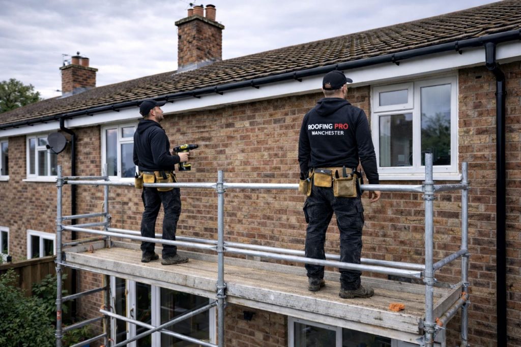 installing new black gutters