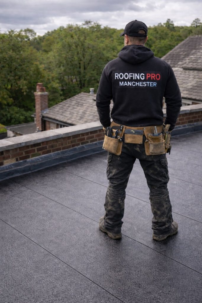 roofer on a flat roof