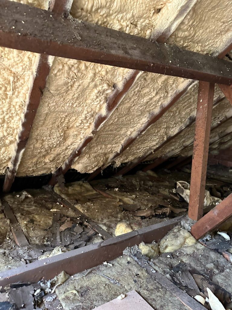 spray foam getting removed